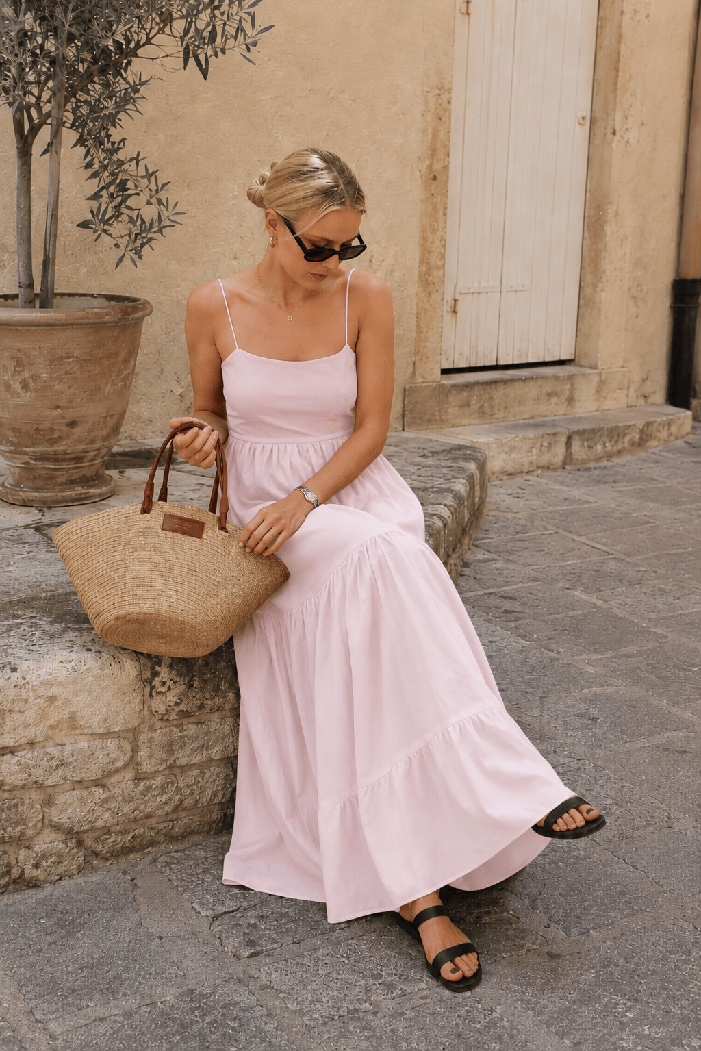 Tiered Scoop Neck Spaghetti Strap Maxi Dress 4