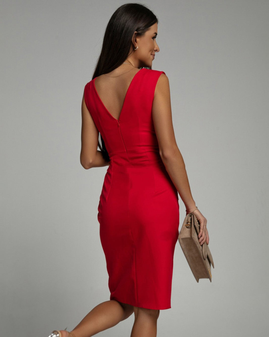 Satin One Shoulder Mermaid High Split Maxi Dress