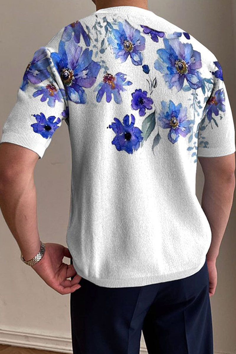 Men's Round Neck Printed Short Sleeve T-Shirt - Fashionpara