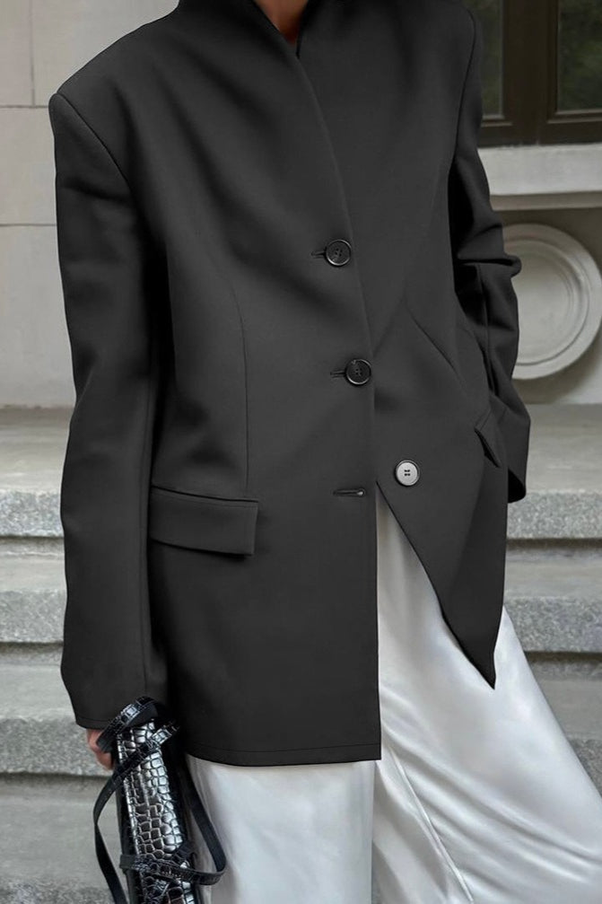 Minimalist V-neck Blazer Jacket 3