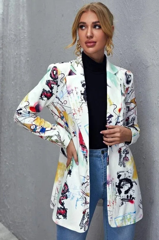 Graffiti Print Vintage Blazer 5