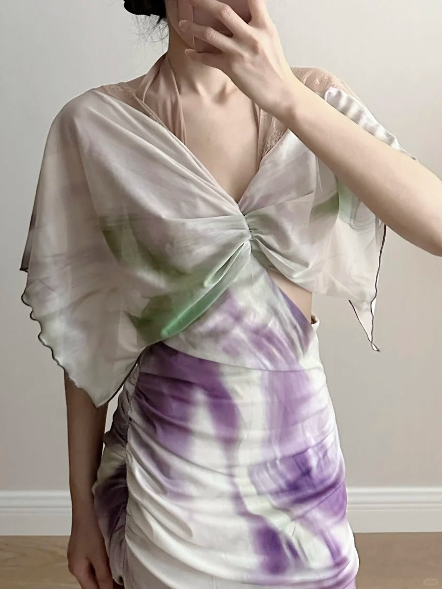 Chic Mermaid Chiffon Long Prom Dress Evening Dress P4263