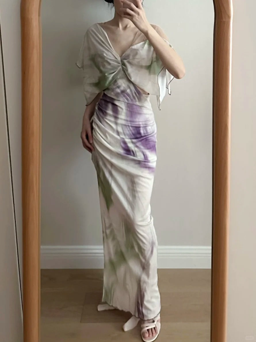 Chic Mermaid Chiffon Long Prom Dress Evening Dress P4263