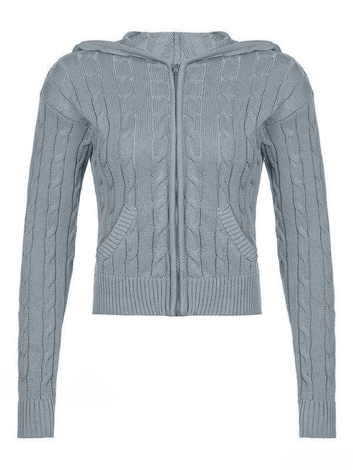 Hooded Button Front Knit Cardigan 7