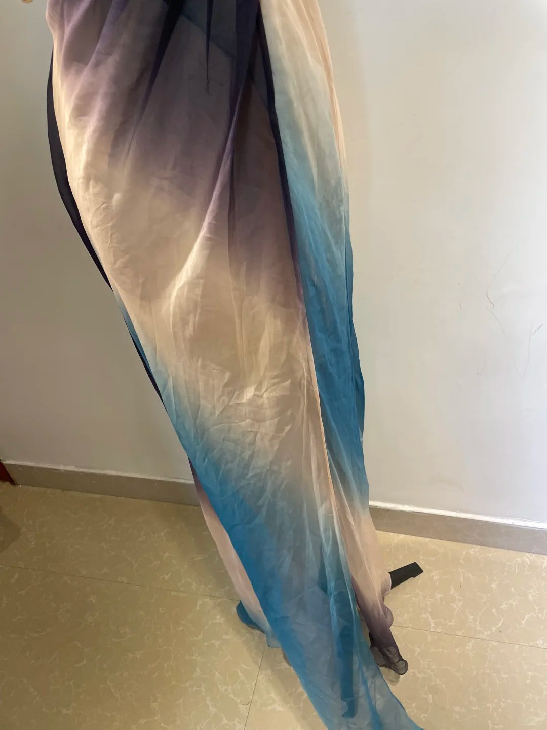 Dreamy Gradient Mermaid Halter Neck Beaded Chiffon Long Prom Dress Evening Dress P4267