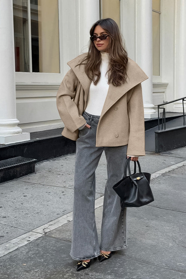 Thick Wool Blend Commuter Coat 5