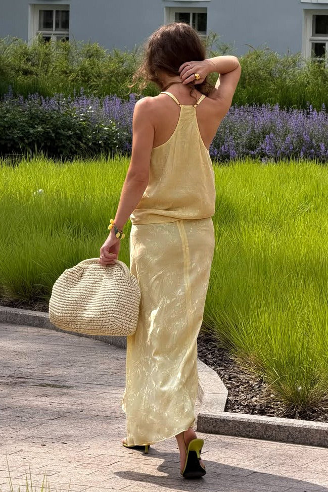 Jacquard Camisole and Mermaid Maxi Skirt Set