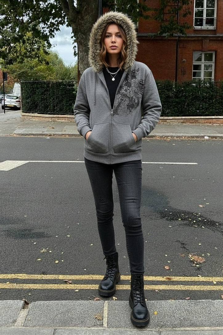 American Gothic Skeleton Bone Hoodie