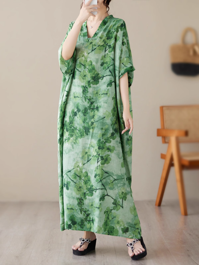 Ocean Oasis Cool Loose Kaftan Dress - Fashionpara