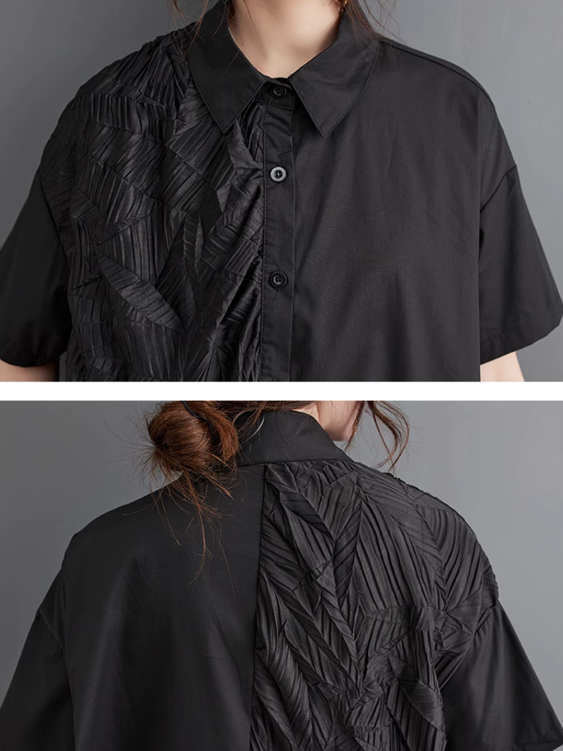 Giving Love Ruffled A-Line Shirt Dress - Fashionpara
