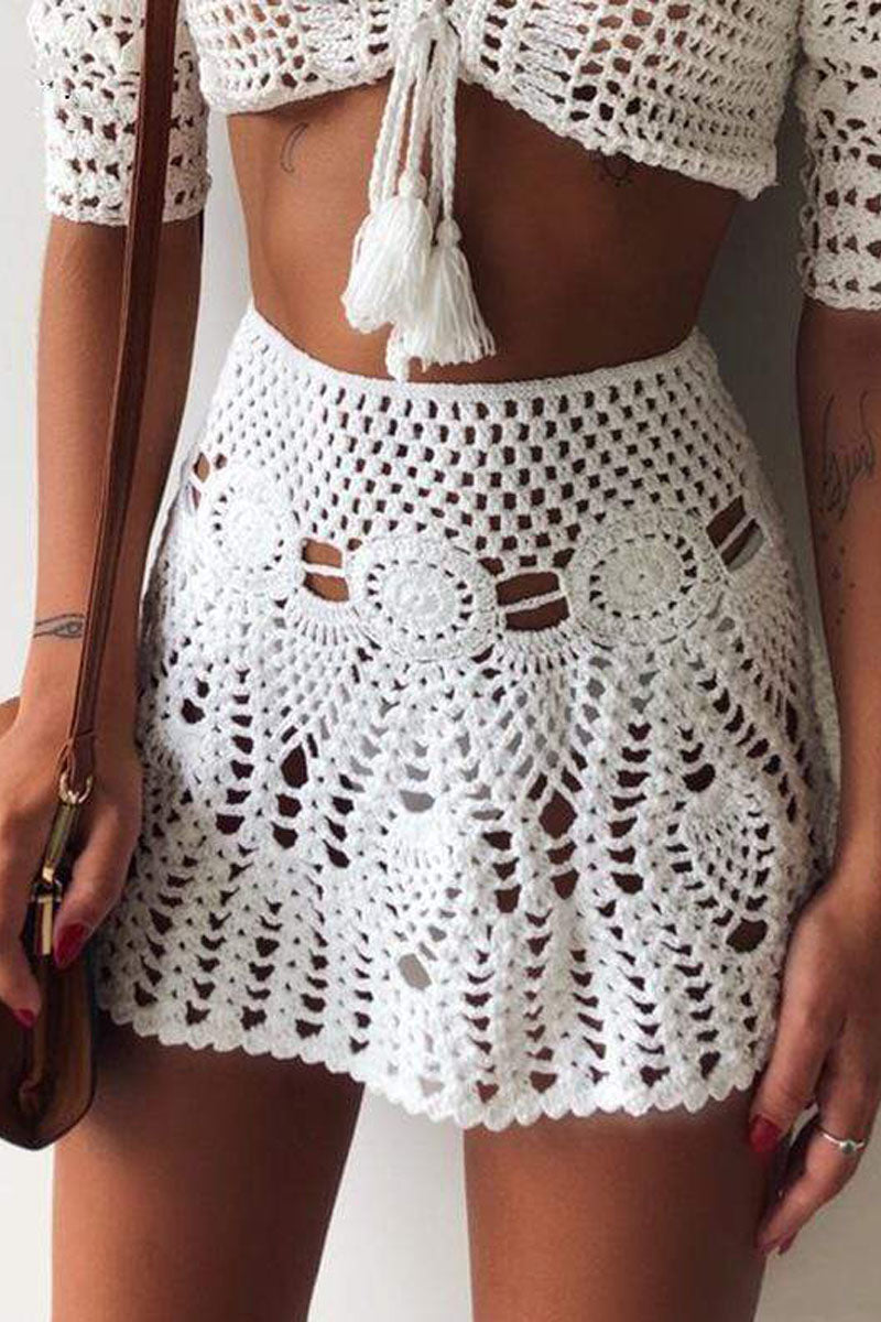 Hand Crochet Mini Skirt - Fashionpara