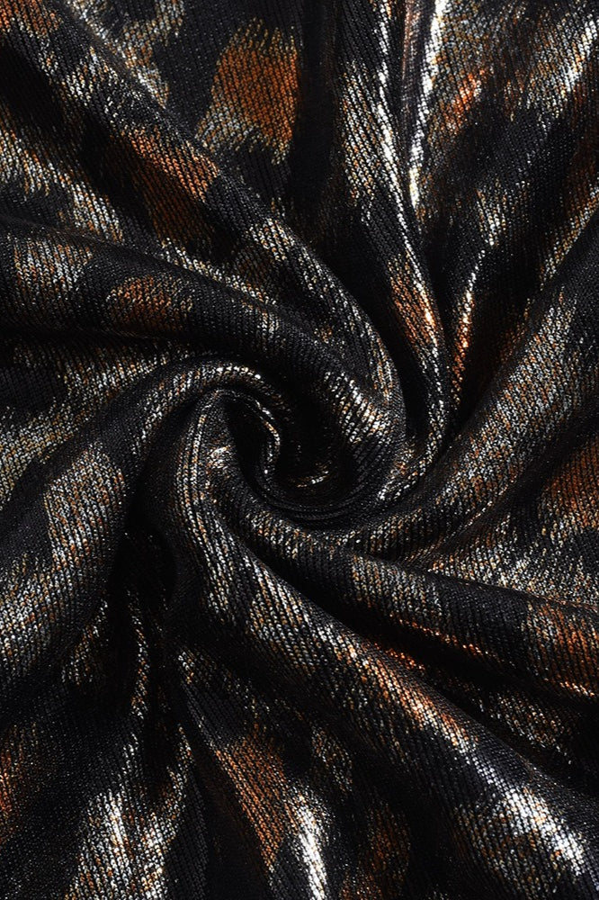 Fitted Leopard Print Mini Dress