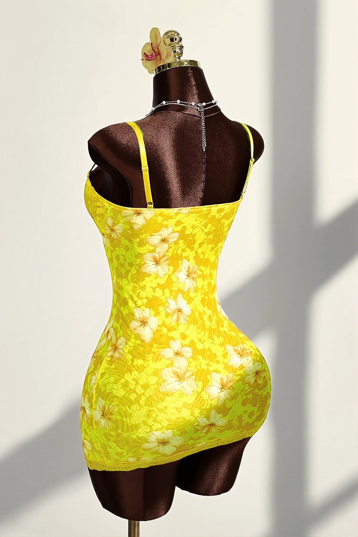 Animal Print Lace Trim Cami Slip Mini Dress 6
