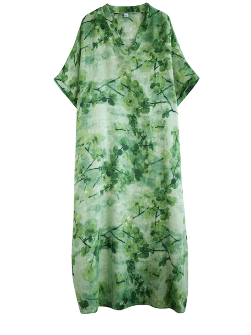 Ocean Oasis Cool Loose Kaftan Dress - Fashionpara