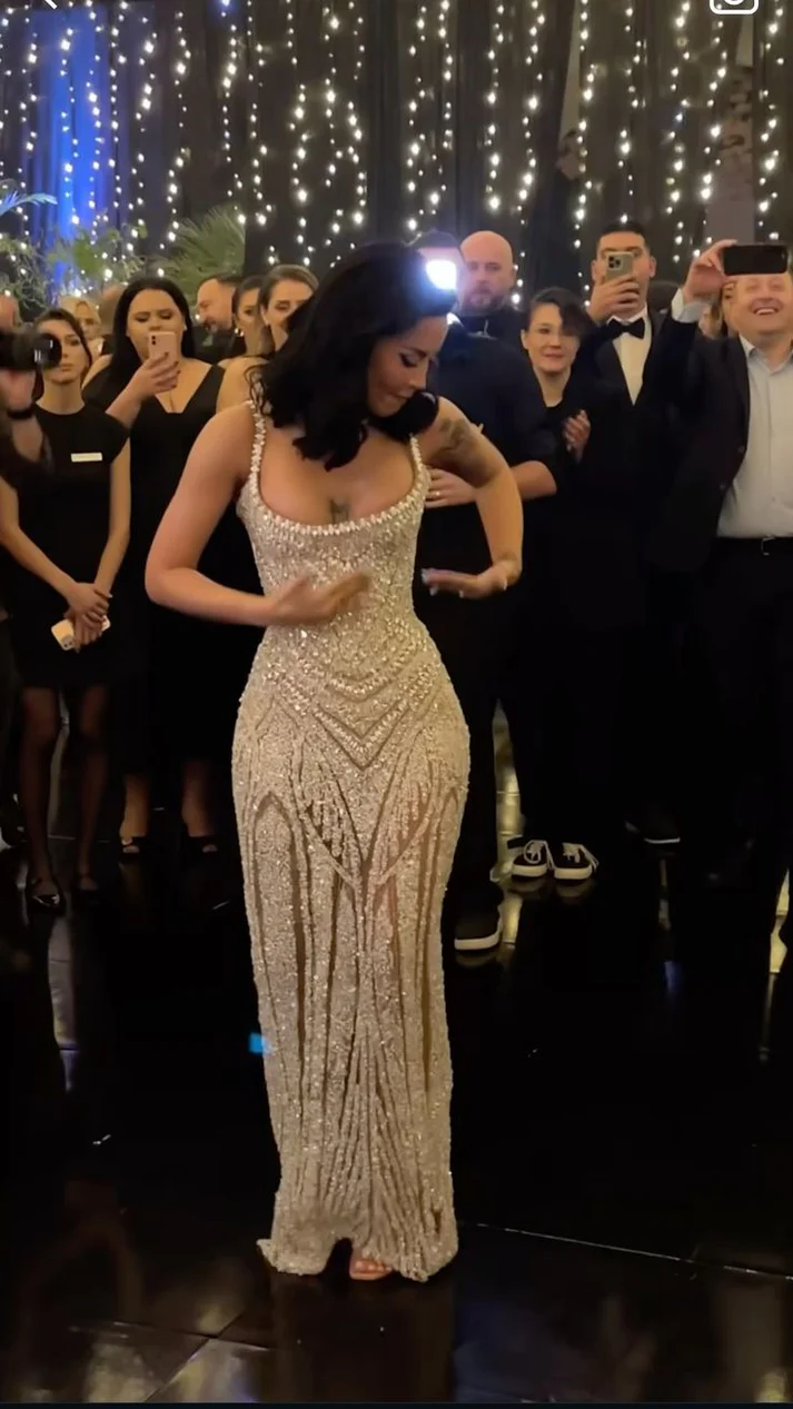 Sexy Mermaid Straps Champagne Sequin Long Prom Dresses Inspiration Prom Dress Senior Graduation Dress - Fashionpara