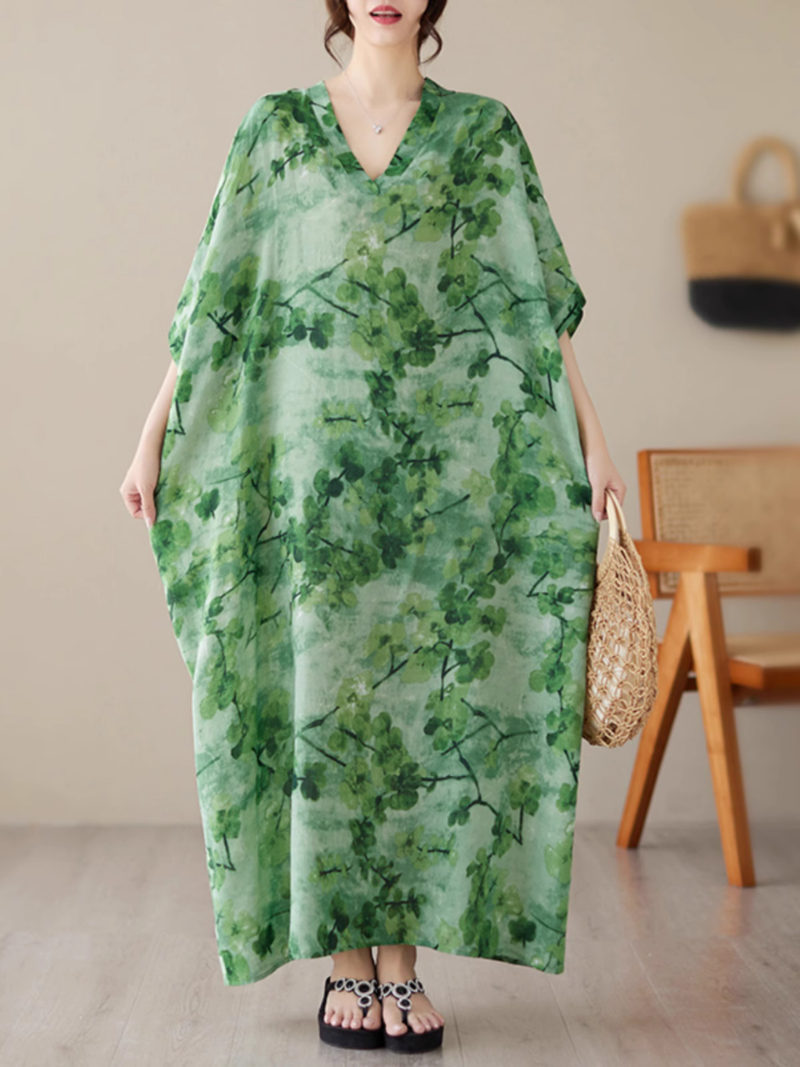 Ocean Oasis Cool Loose Kaftan Dress - Fashionpara