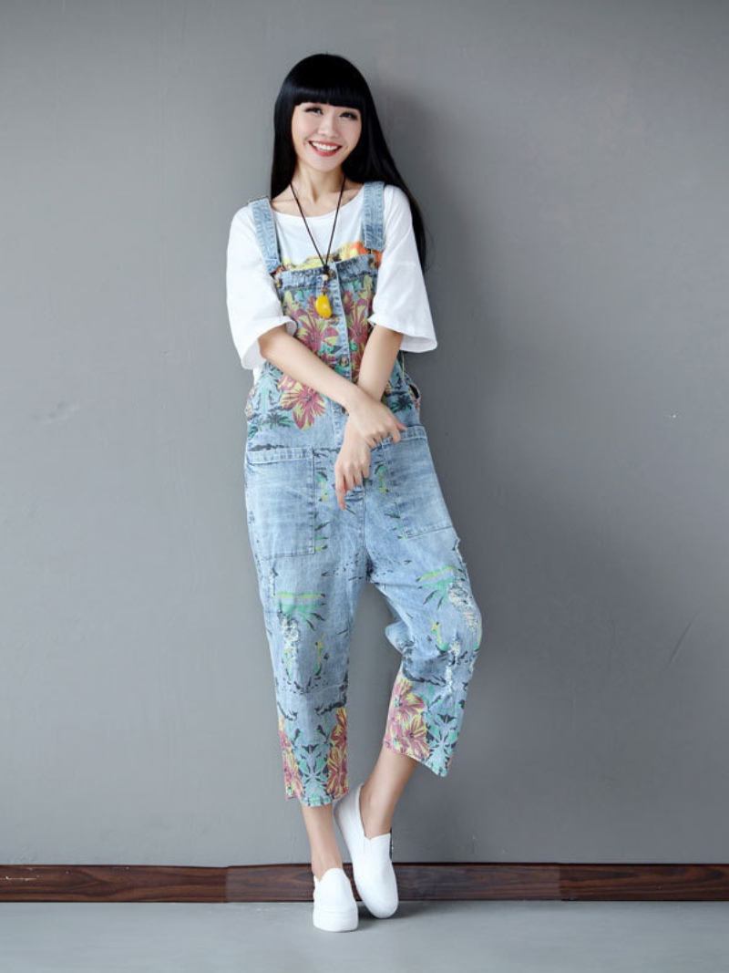 Found You Better Denim Loose Overall Dungarees - Fashionpara