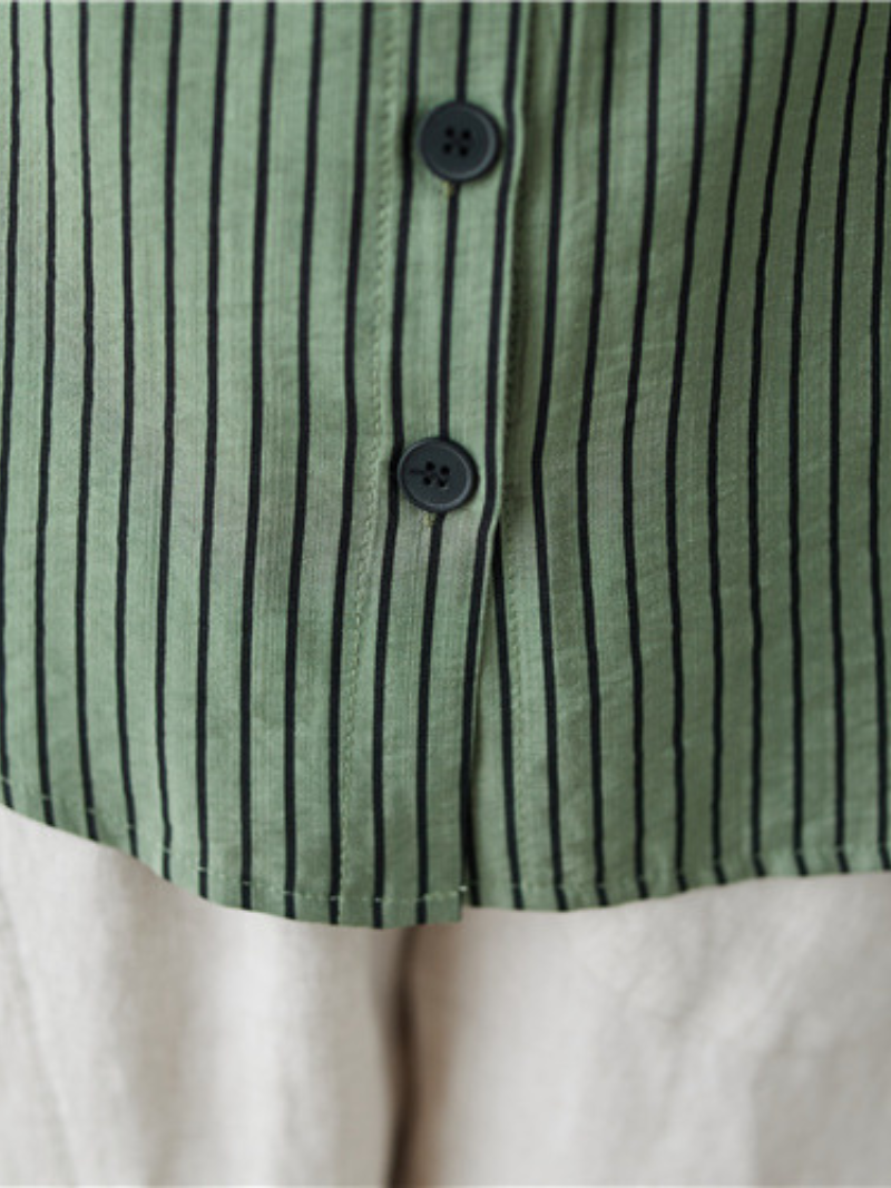 Sunshine Haven Graceful Striped Tops - Fashionpara