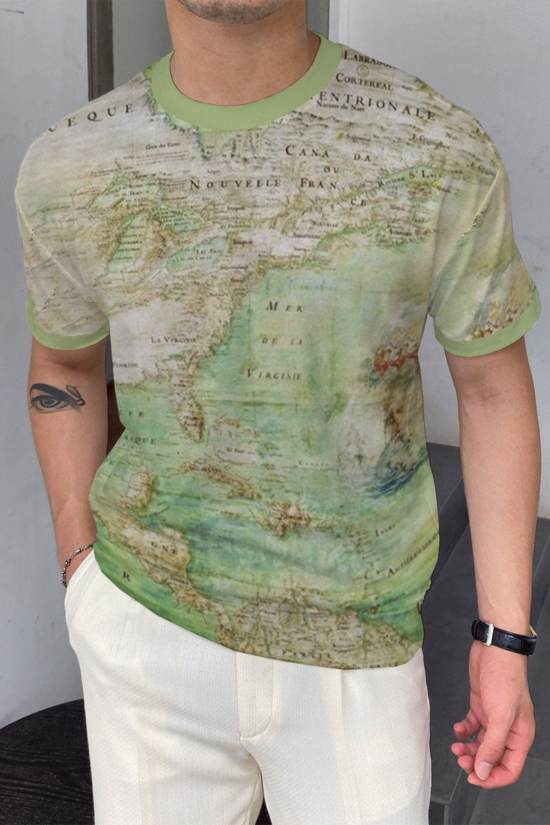 Men's Retro Crew Neck T-Shirt