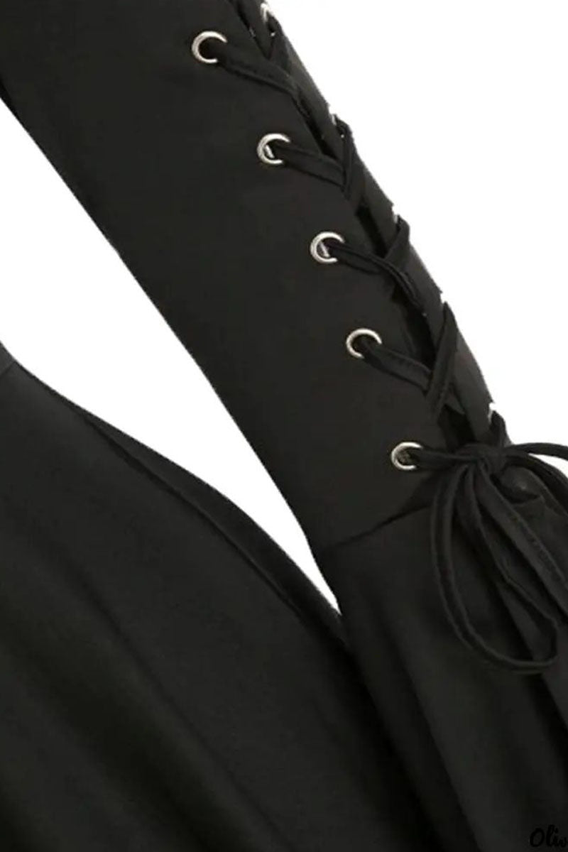 Halloween Party Cosplay Women Costume Medieval Cloak Hooded Gothic Vintage Dress - Fashionpara