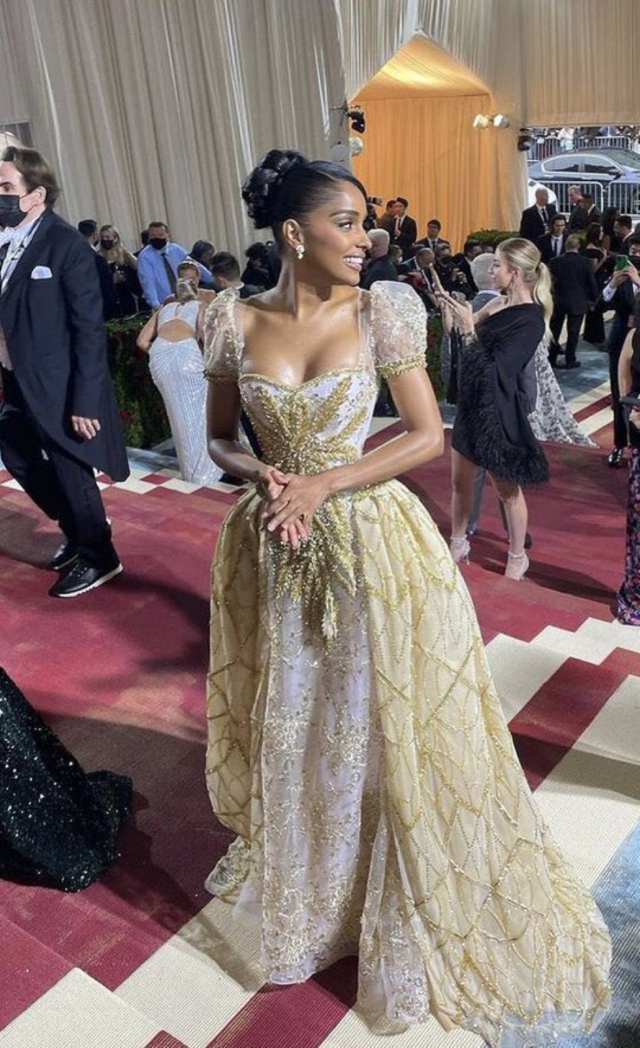 Gold Sparkle Shiny Prom Party Dress Graduation Dress Evening Dress - Fashionpara