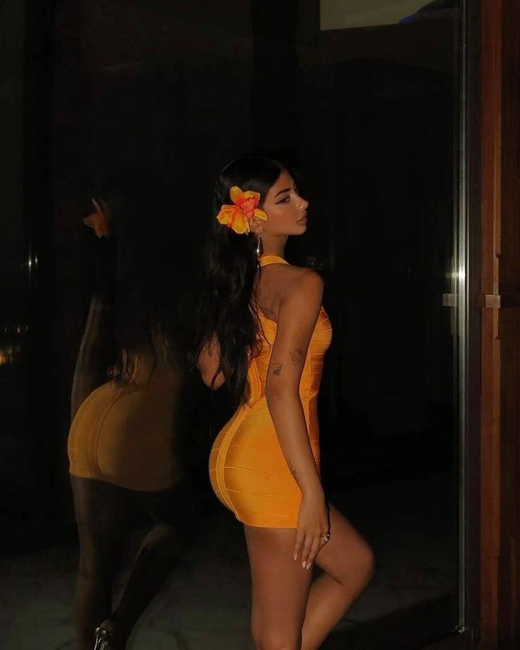 Unique Orange Halter Satin Sheath Short Prom Dress Formal 8th Grade Homecoming Dress S983