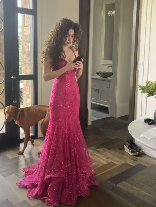 Sexy Mermaid Hot Pink Prom Dress New Arrive Long Party Dress Evening Dress - Fashionpara