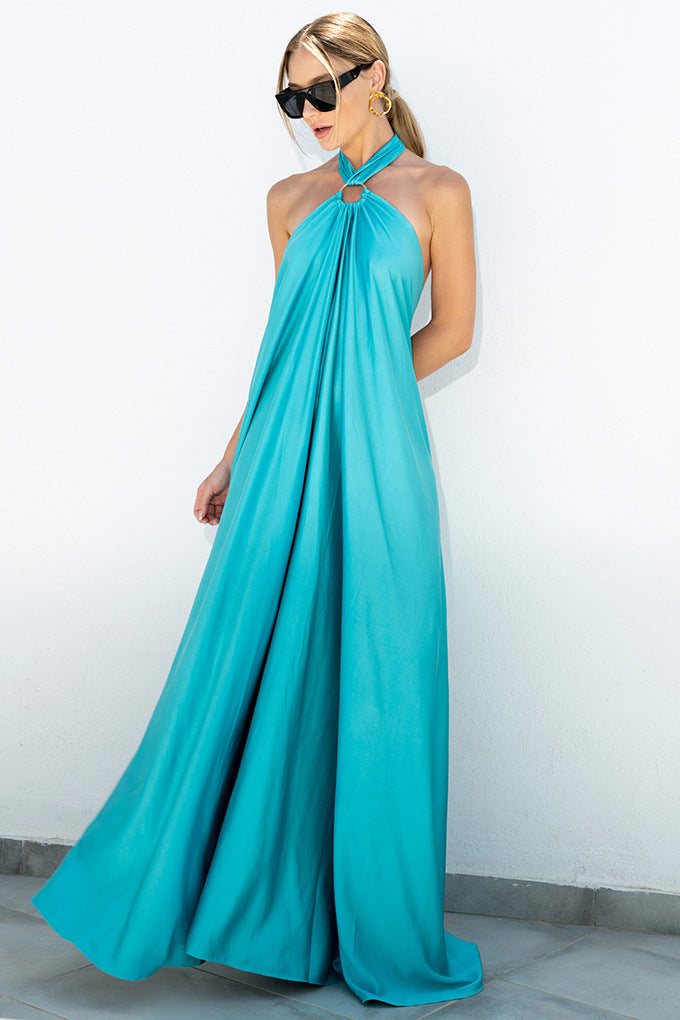 Halter Neck Ruched Bodycon Midi Dress - View 6