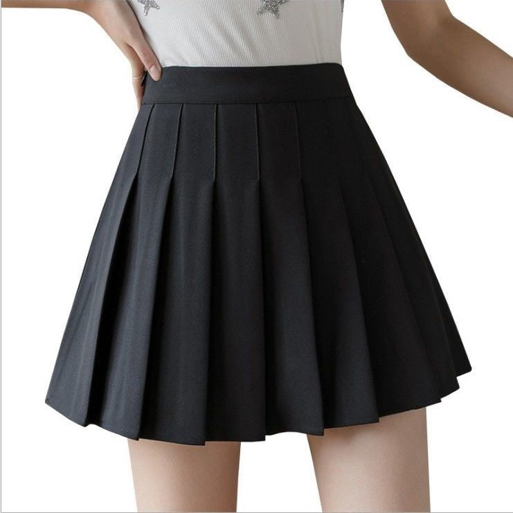 Solid Color Mini Pleated Skirts - Fashionpara