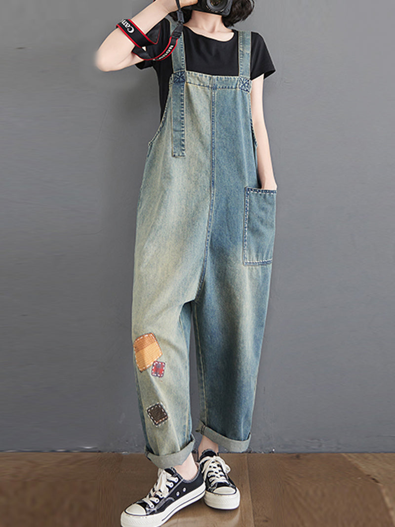The Beauty Inside Patch Overall Dungaree - Fashionpara