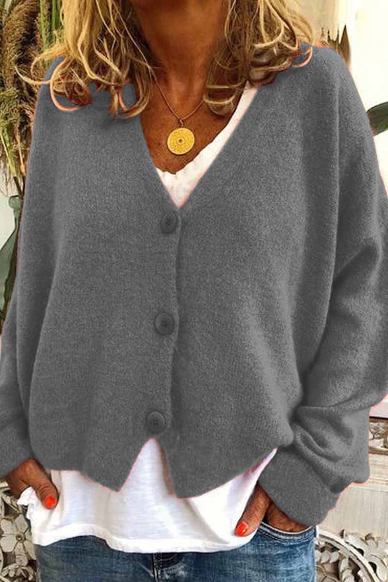 Florcoo Cozy Loose Knitted Cardigan for Effortless Style