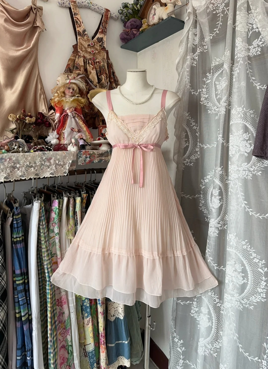 A Line Pink Birthday Outfit Short Evening Dress Vintage Short Party Dress Homecoming Dress - Fashionpara