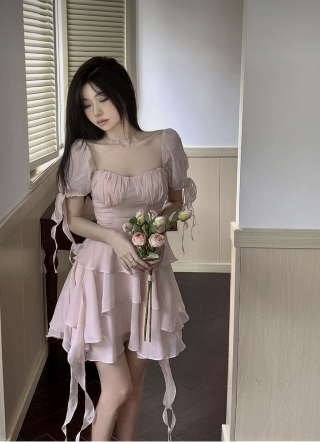 A Line Pink Short Prom Dress Birthday Party Dress Homecoming Dress - Fashionpara