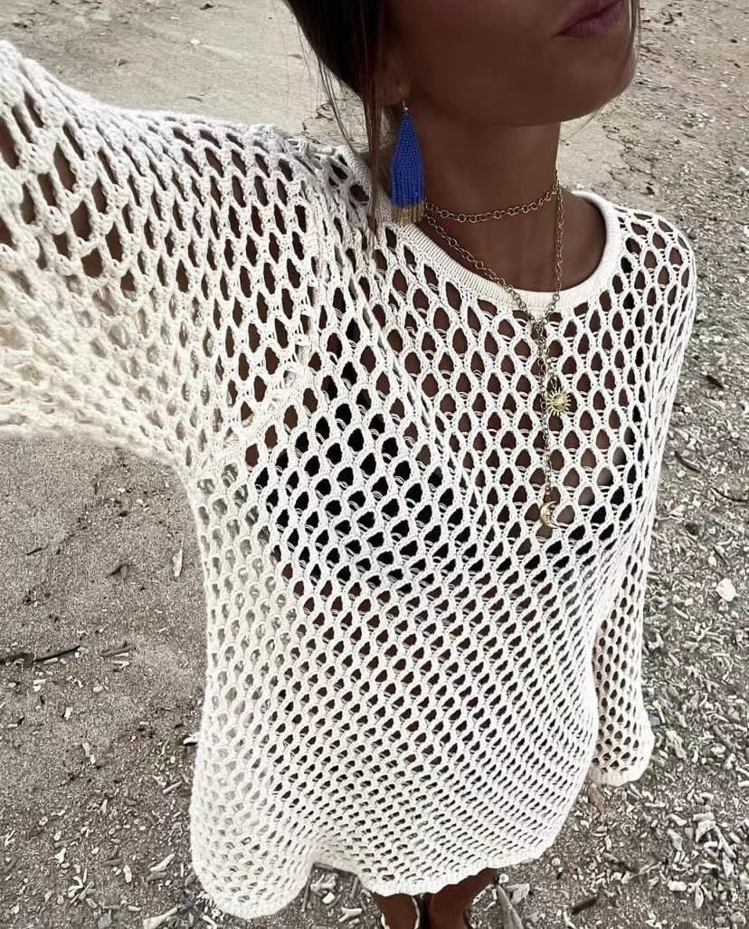 Brunei Cover Up Dress - White - Fashionpara