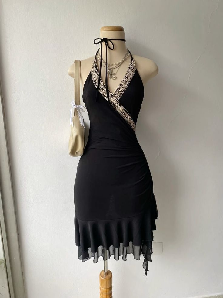 Sexy Halter Birthday Outfit Short Evening Dress Short Party Dress Cocktail Dresses - Fashionpara
