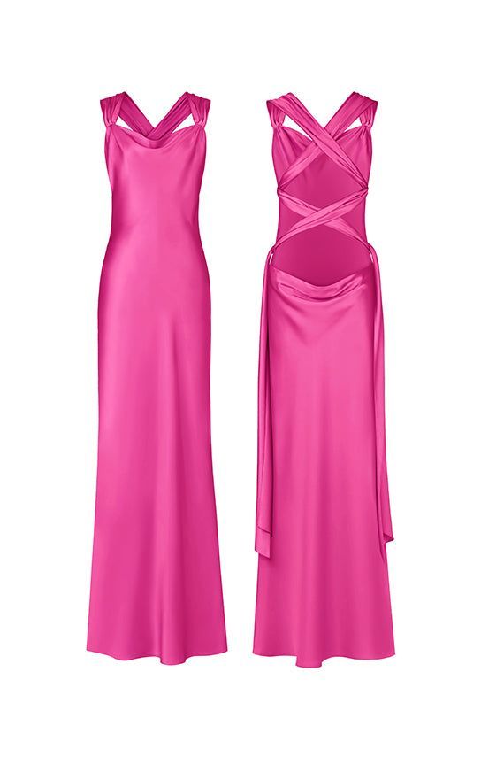 Hot Pink Long Prom Dress New Arrive Party Dress Evening Dress - Fashionpara