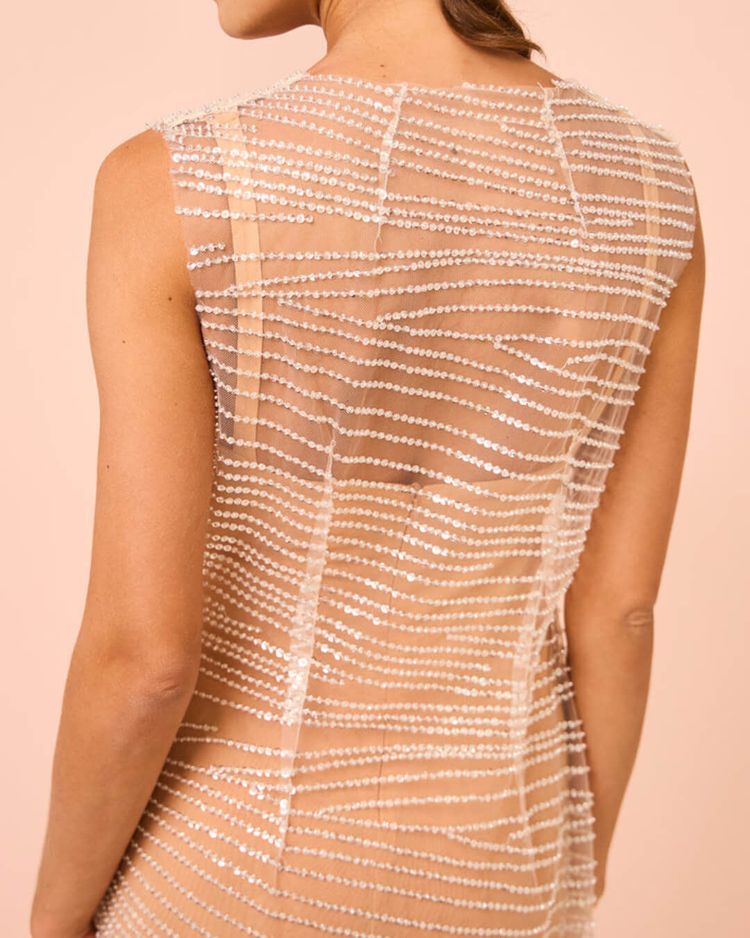 Plunging Neckline Detachable Mini Lining Maxi Dress - Fashionpara