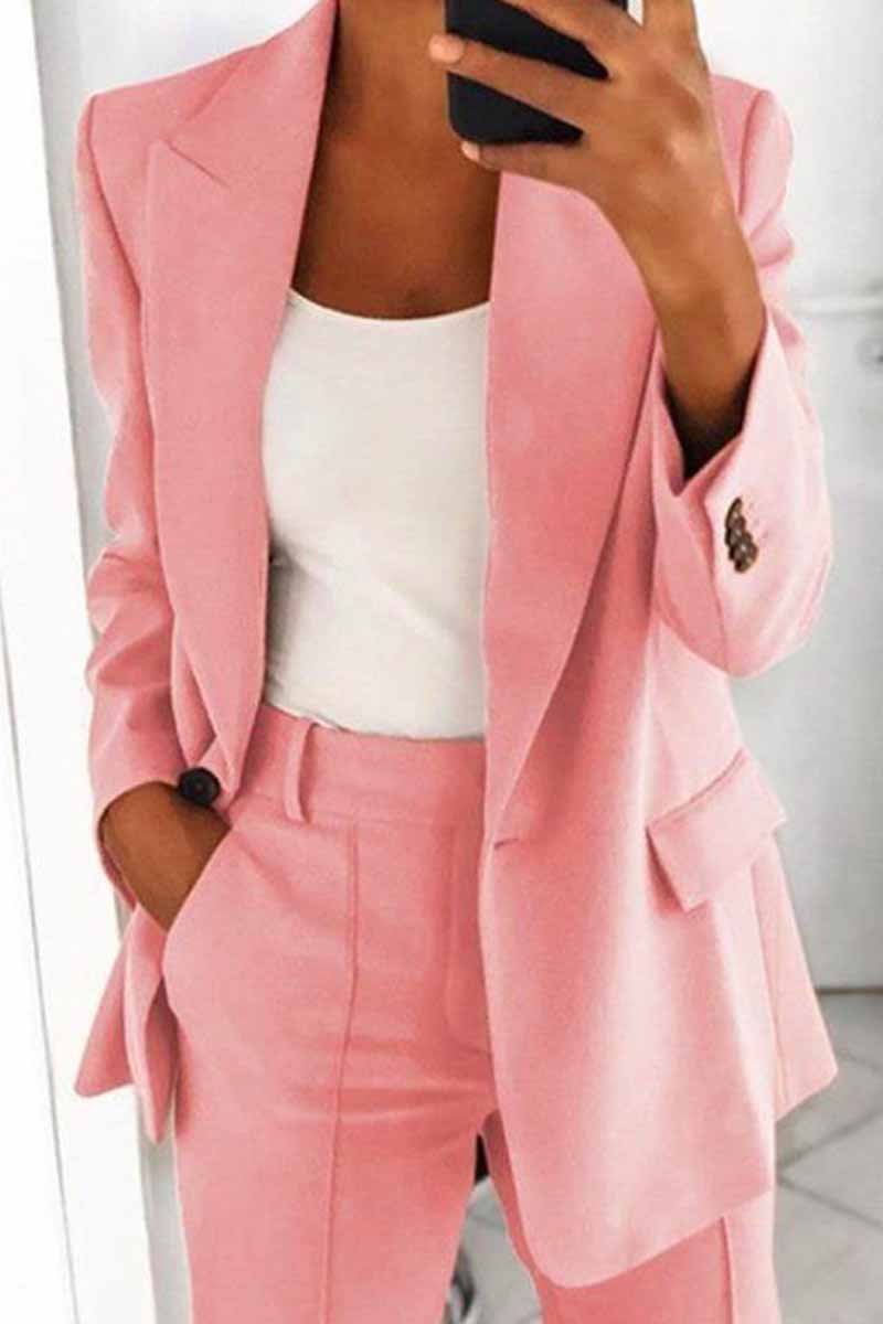 Florcoo Slim Fit Two-Piece Fashion Blazer Set in 5 Colors