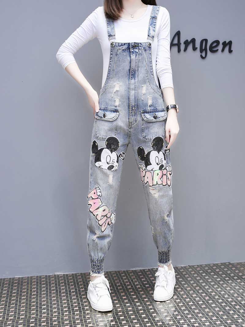 Falling in Love Denim Overall Dungaree - Fashionpara