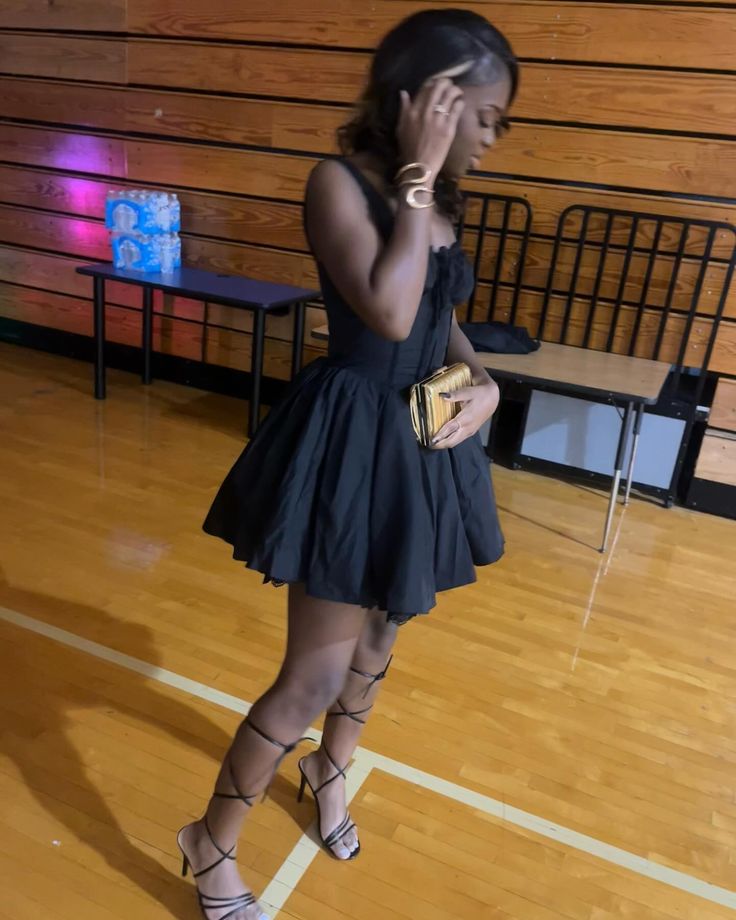 A Line Black Short Evening Dress Cocktail Dresses Short Party Dress - Fashionpara