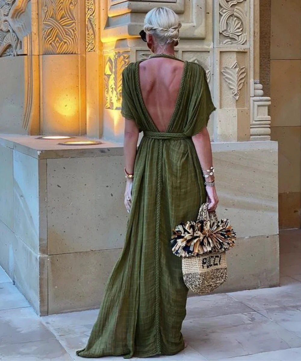 Chill Seaside Braid Maxi Dress - Fashionpara