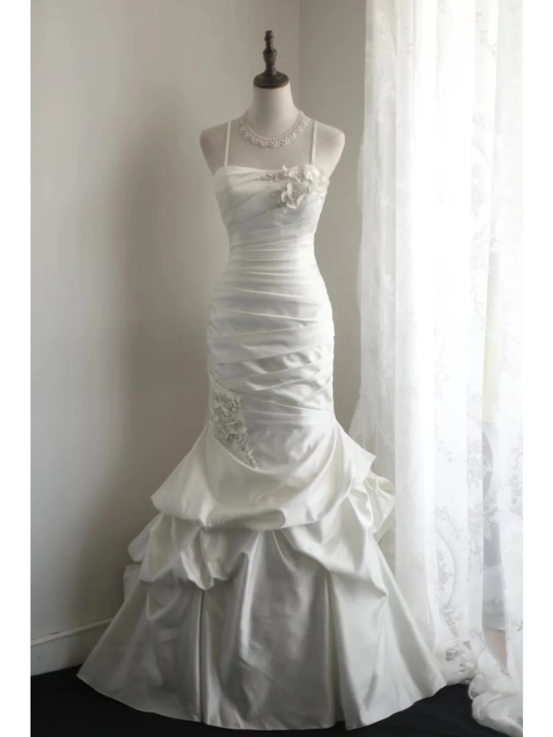 Mermaid White Party Dress Long Evening Dress Princess Wedding Dress