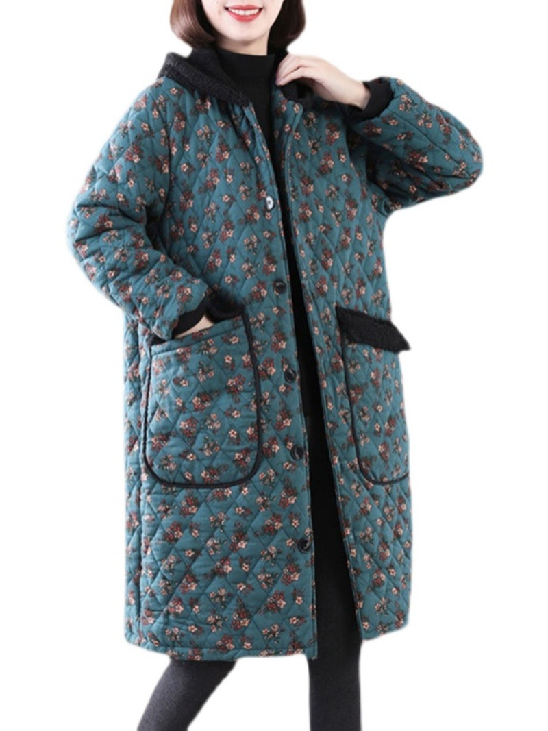 Loose Short Coat with Pocket Midi-Length Button Coat for Women - Fashionpara