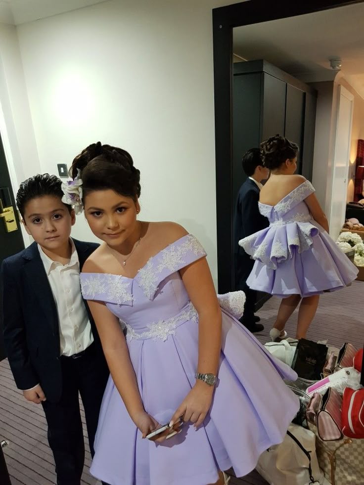 Lavender Bridesmaid Dresses Knee Length Wedding Party Gowns Plus Size Custom Made