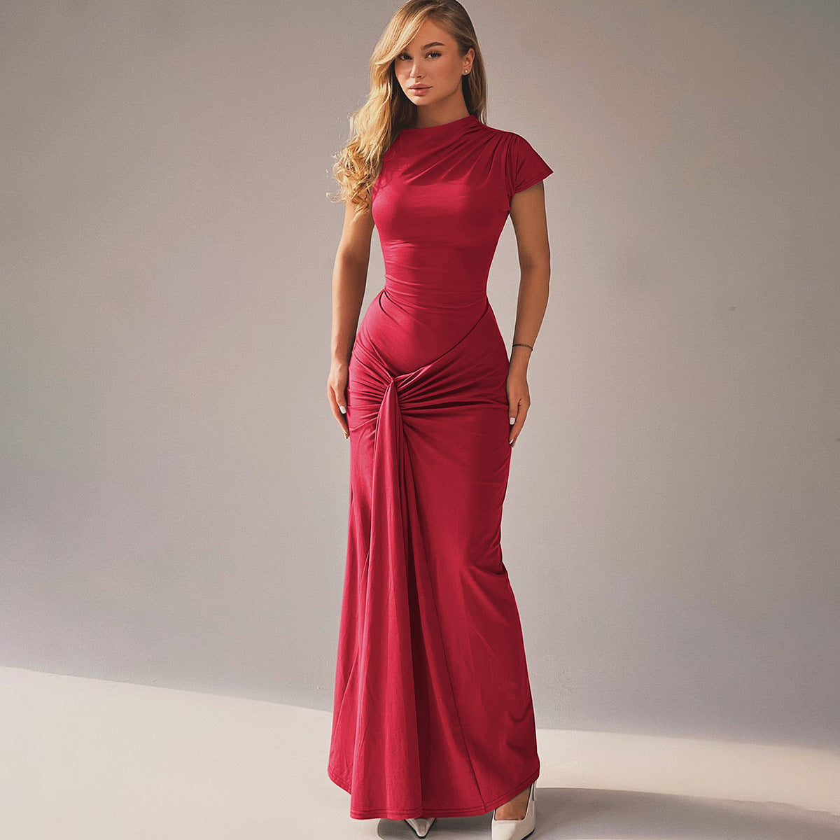 Dreamy Drape Maxi dress - Red