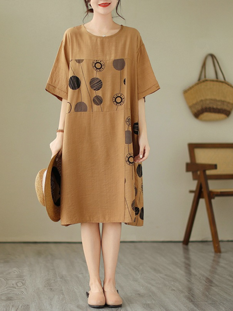 Take My Soul Round neck A-line Dress - Fashionpara