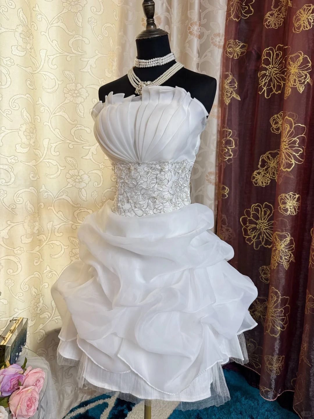 White Birthday Outfit Short Evening Dress Short Party Dress Vintage Homecoming Dress - Fashionpara