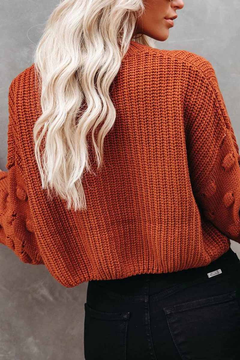 Florcoo Classic Knitted Crew Neck Sweater for Everyday Style