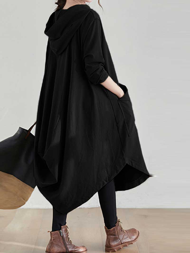 Bonjour Mi Amor Hooded Midi Dress - Fashionpara