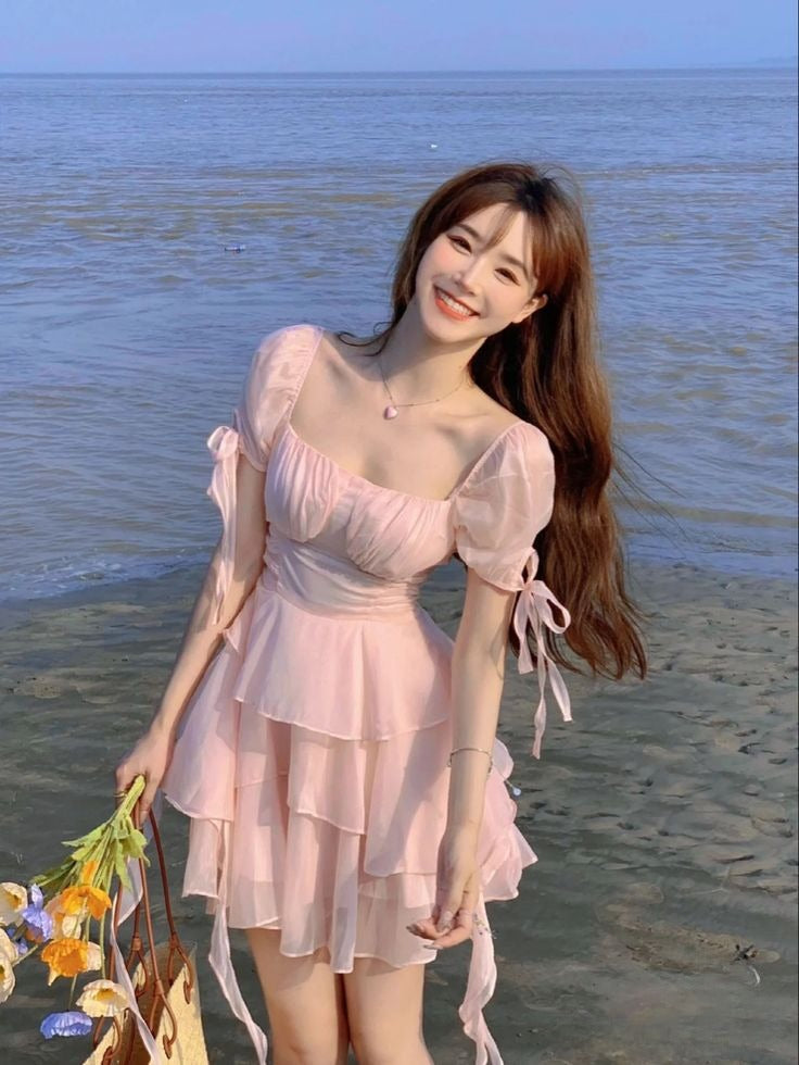 A Line Pink Short Prom Dress Birthday Party Dress Homecoming Dress - Fashionpara